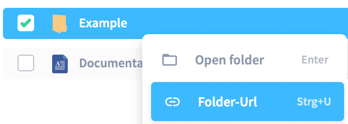 Create a folder URL