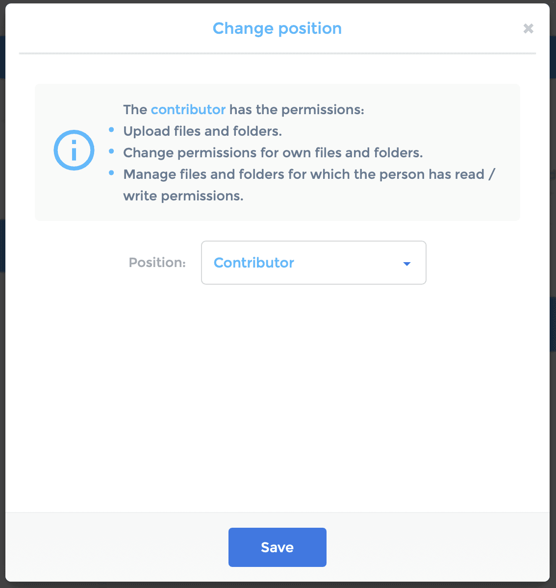 Contributor role permissions