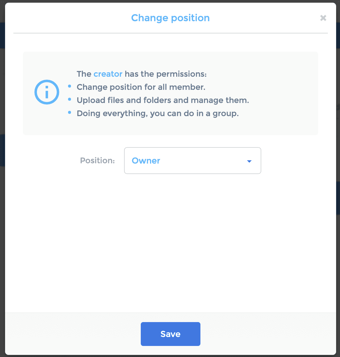 Owner role permissions